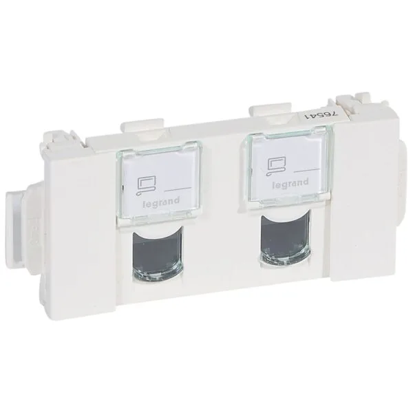 Legrand 076541 LCS² Sistem Armada RJ45 Cat5e priz-UTP 2xRJ45 Soluclip aksesuarlı,3modül