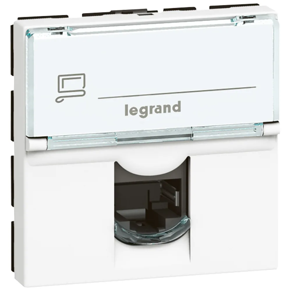 076593-LEGRAND-1000 Legrand 076593 RJ45 CAT6 Stp 900, 2 Modül, Beyaz, Sütunlara Direk Montaj için