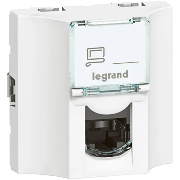 Legrand 078621 Çift Taraflı RJ45 Girişli CAT5e FTP, 8 Kontak, Beyaz