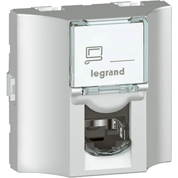 Legrand 078626 Çift Taraflı RJ45 Girişli CAT6 UTP, 8 Kontak, Alü