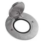 Legrand IK08 IP44 Döşeme Prizi,paslanmaz Çelik, Tekli,yuvarlak