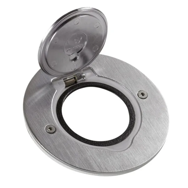 Legrand IK08 IP44 Döşeme Prizi,paslanmaz Çelik, Tekli,yuvarlak