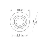 Cata CT-5224 Pars Siyah Sıva Altı Spot Kasası