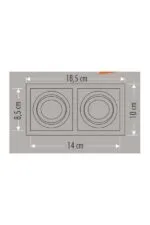 Cata CT-5019 İkili Siyah Pars Boş Spot Kasası