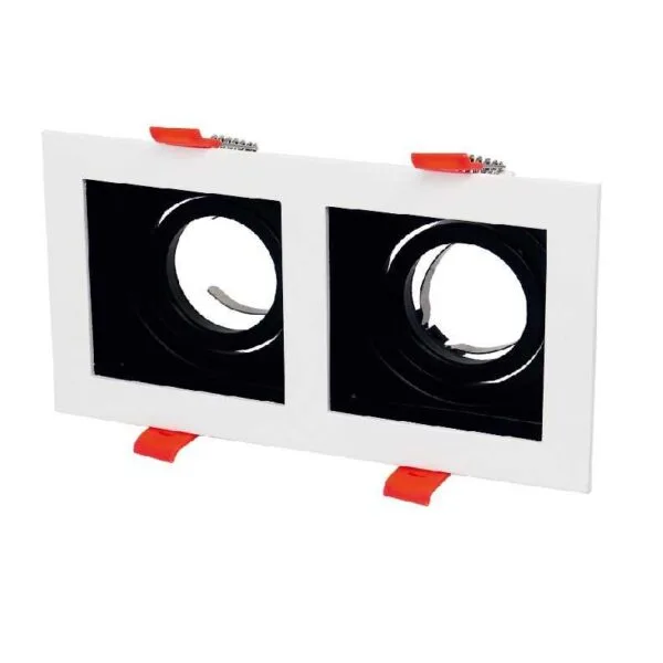 Cata CT-5227 Pars Kare Spot İkili Beyaz+Siyah