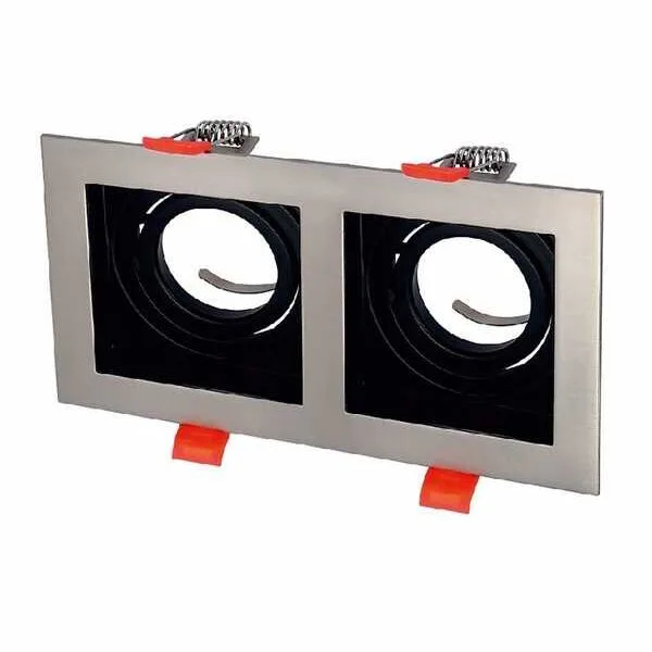 Cata CT-5226 Pars Kare İkili Spot Kasası Spot Satin Renk Boş Kasa