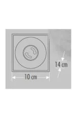 Cata CT-5420 Bergama Sıva Üstü Led Armatür Siyah+Platin Kasa