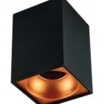 Cata CT-5420 Bergama Sıva Üstü Spot Kasası Armatürü GU-10 Duy Siyah+Bakır Kasa