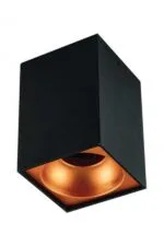 Cata CT-5420 Bergama Sıva Üstü Spot Kasası Armatürü GU-10 Duy Siyah+Bakır Kasa