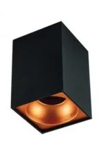 Cata CT-5420 Bergama Sıva Üstü Spot Kasası Armatürü GU-10 Duy Siyah+Bakır Kasa