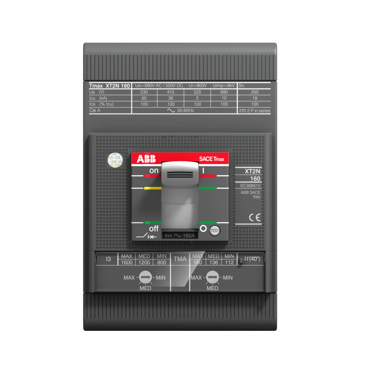 1SDA067769R1.png ABB XT2S 100A 50KA 3P Im=600-1400A Manyetik KOMPAKT Şa 1SDA067769R1