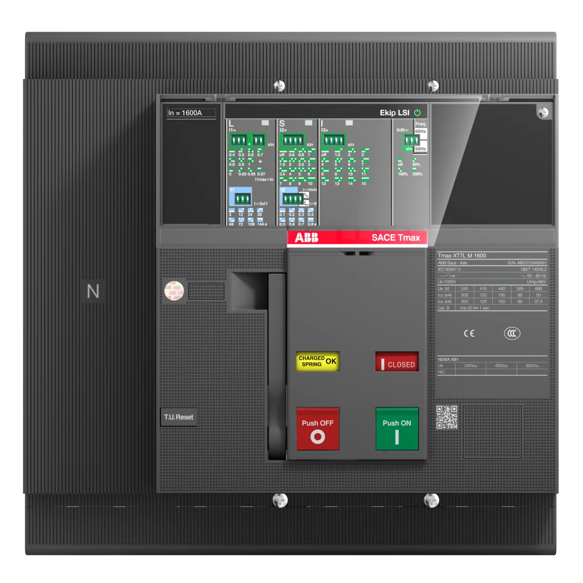 1SDA101654R1.png ABB XT7S 800A M 50KA 4P PR231/p-ls/ı Sabit Tip Şalter 1SDA101654R1