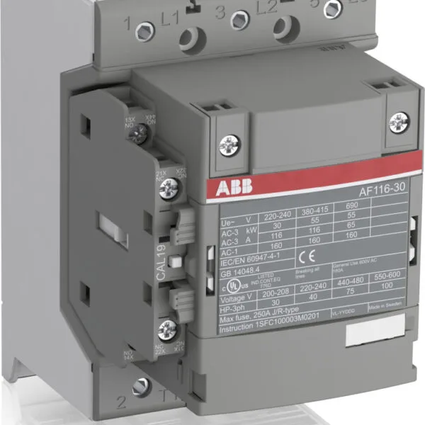 ABB AF116-30-11 100-250VAC/DC 116A 3P Kont. 1NA+1NK 1SFL427001R1311