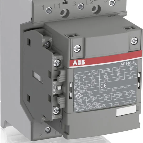 ABB AF146-30-11 100-250VAC/DC 75KW 146A 3P Kon.1na+1nk 1SFL467001R1311