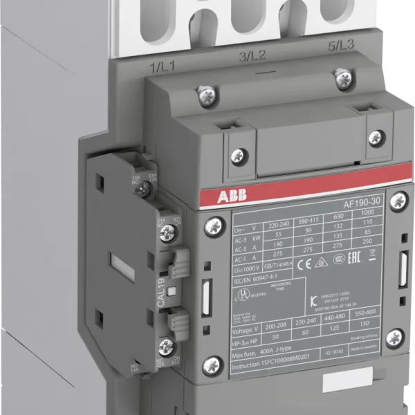 ABB AF190-30-11 100-250VAC/DC 90KW 190A 3P Kon.1na+1nk 1SFL487002R1311