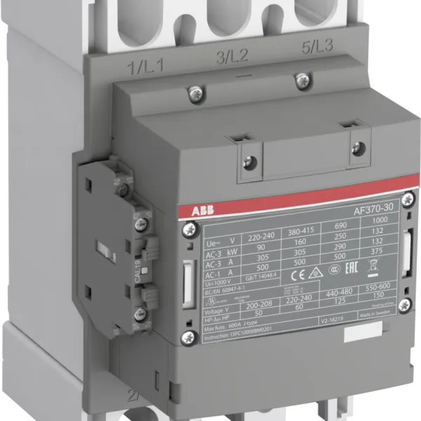 ABB AF370-30-11 100-250VAC/DC 370A 3P Kont. 1NA+1NK 1SFL607002R1311