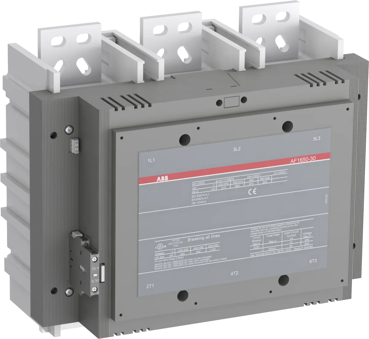 1SFL677001R7011.png ABB AF1650-30-11 1050A 3P Kontaktör 1NA+1NK 100-250VAC 1SFL677001R7011