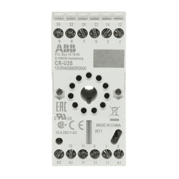 ABB CR-U3S Evrensel Röle için Soket 3A/K 1SVR405660R0000