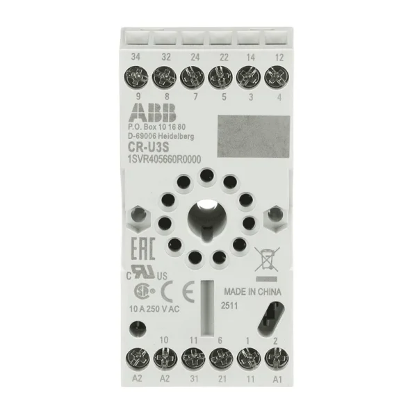 ABB CR-U3S Evrensel Röle için Soket 3A/K 1SVR405660R0000