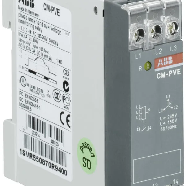 ABB CM-PVE Faz Kontrol Rölesi 3X320-460VAC/185-265VAC 1SVR550870R9400