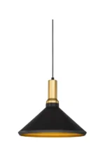 Dekoratif CT-8201 Sarkıt Armatür Siyah Gold Duy 35cm