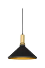 Dekoratif CT-8201 Sarkıt Armatür Siyah Gold Duy 35cm