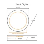 Cata Ct-5646 9W Plus Led Panel Armatür (Günışığı)