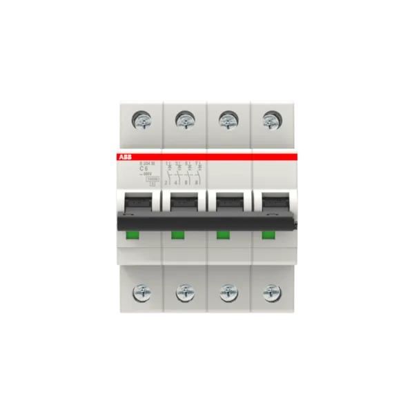 ABB S204M-C 6 4*6A C Tipi 10KA Otomatik Sigorta 2CDS274001R0064
