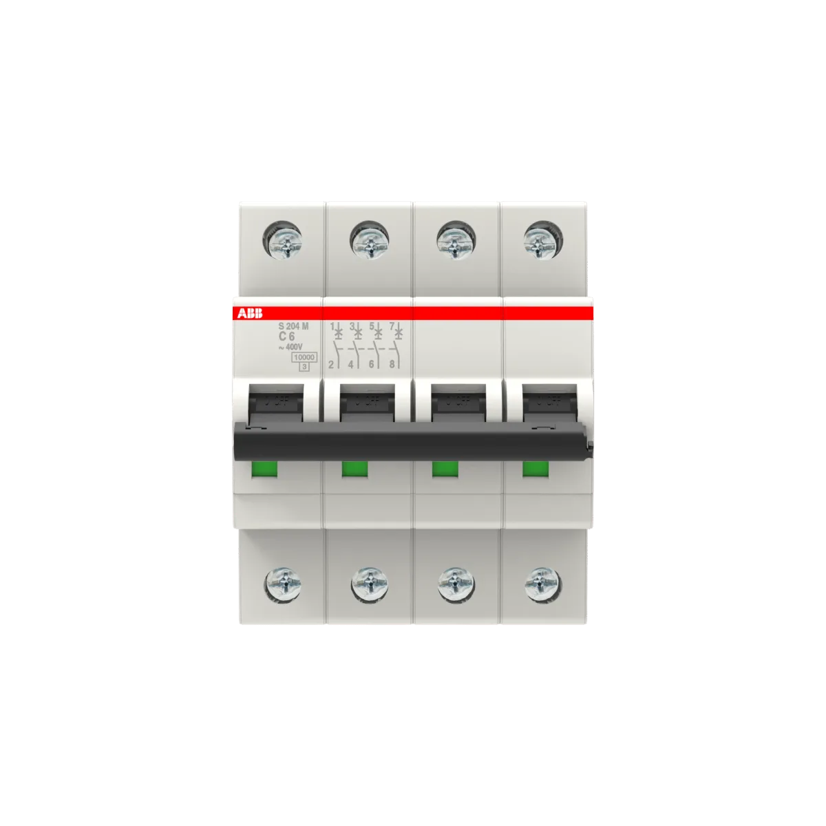 2CDS274001R0064.png ABB S204M-C 6 4*6A C Tipi 10KA Otomatik Sigorta 2CDS274001R0064