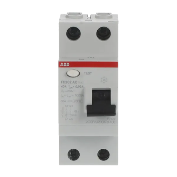 ABB FH202 Ac-40/0,03 2P, Ac, 40A, 30MA K.a.k 2CSF202004R1400