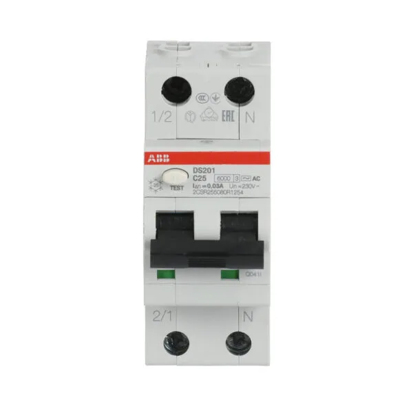 ABB DS201-C25AC30 2*25A 6KA C 30MA K.a.k 2CSR255080R1254