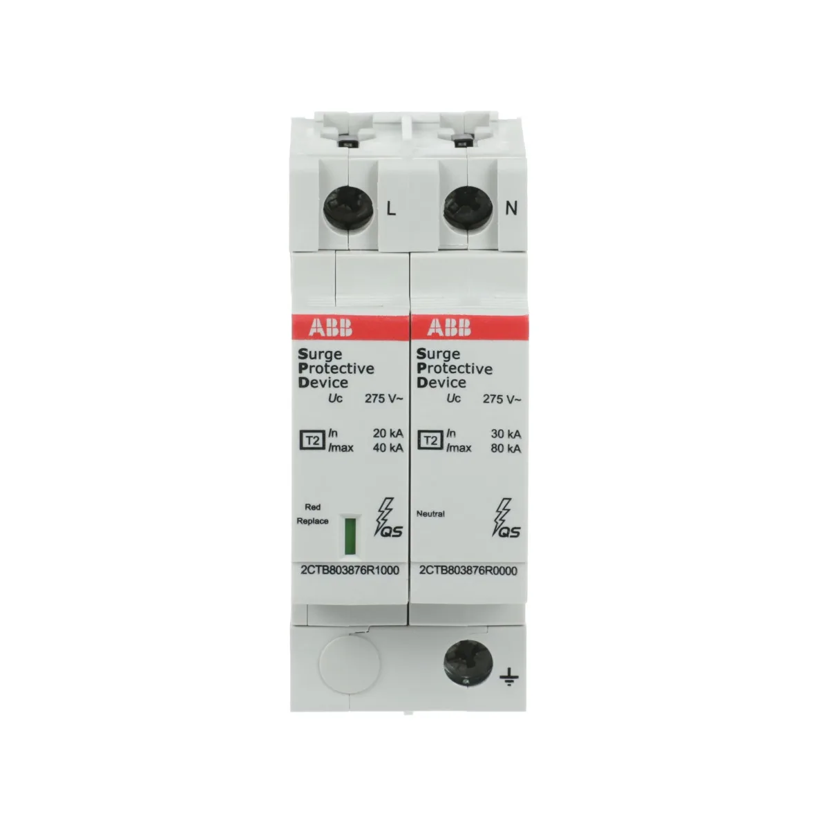 2CTB803972R1100 ABB OVRT21N40275P Qs 1FAZ+NÖTR Parafudur 40KA, Sınıf 2 2CTB803972R1100