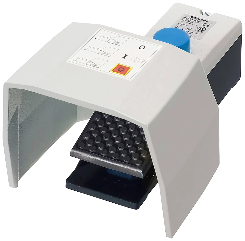 Siemens 3SE29 Metal Korumalı Tekli Ayak Pedalı (ISO 13850 Uyumlu) Siemens 3SE29 Metal Korumalı Tekli Ayak Pedalı (ISO 13850 Uyumlu) - Görsel 1