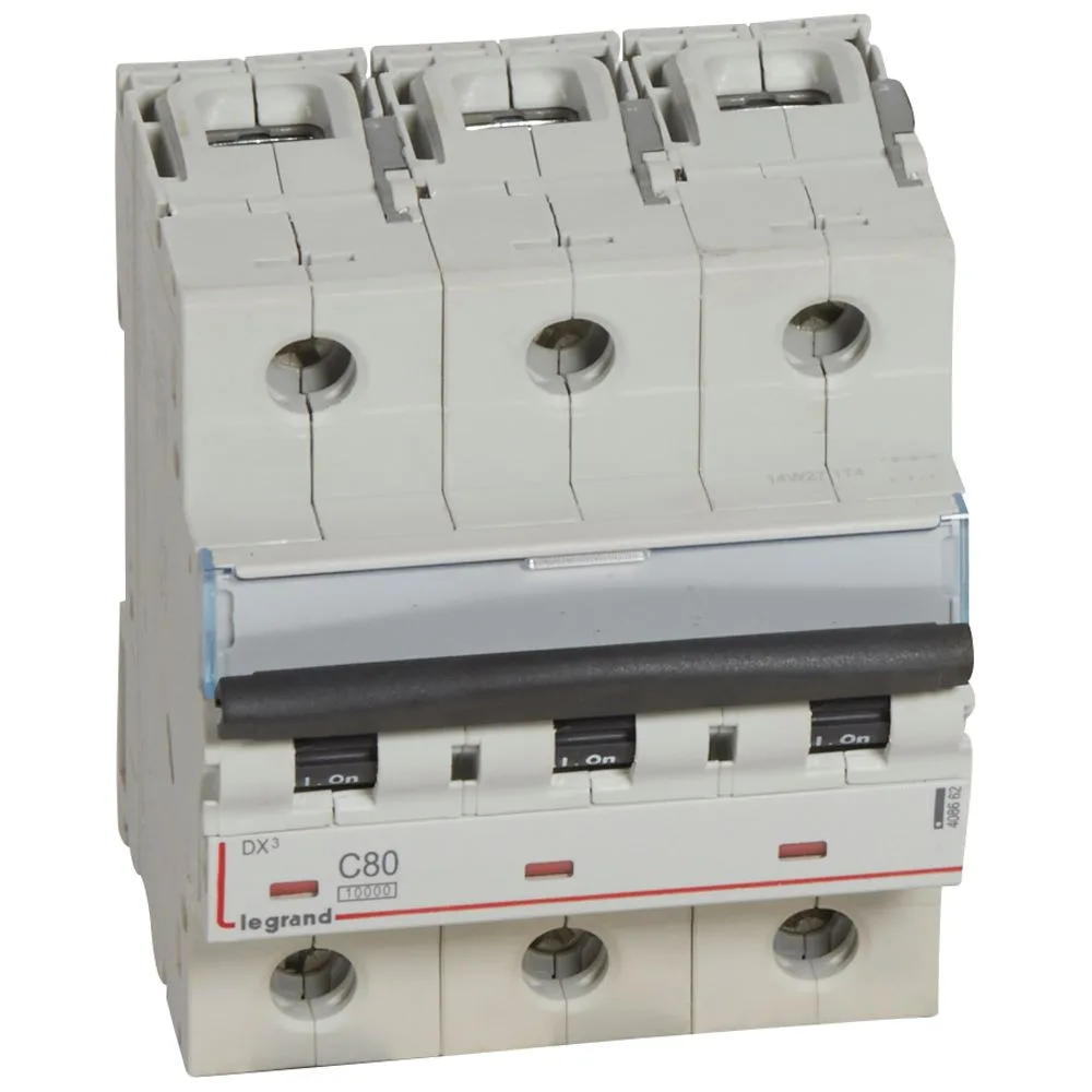 408662-LEGRAND-1000 Legrand DX3 3X80A C Tipi 10KA Otomat
