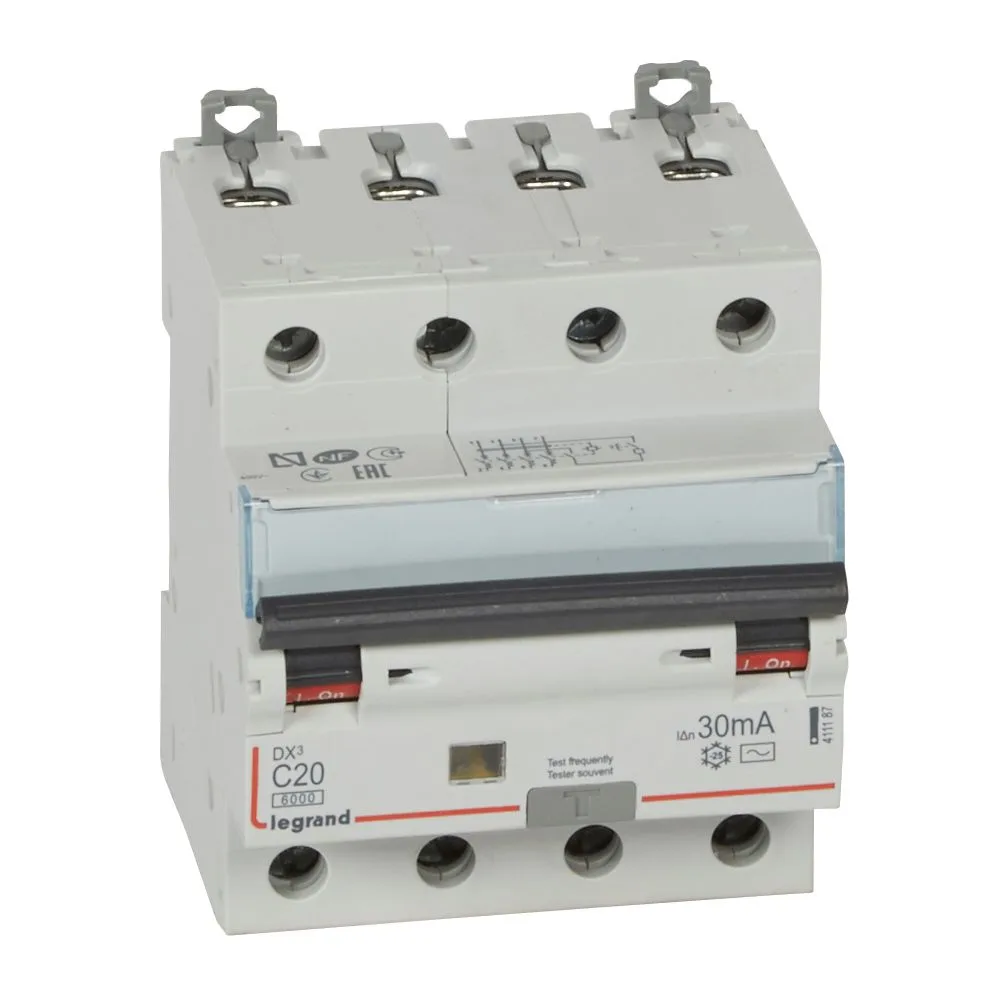 411187-LEGRAND-1000 Legrand 411187 Dx³ Rcbo 20A 4P AC Tipi 30MA