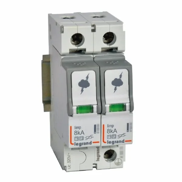 Legrand 412251 Ana dağıtım panosu için parafudr Tip1 - Tip 2 veya B + C tipi 2 kutup Up:1.3kV