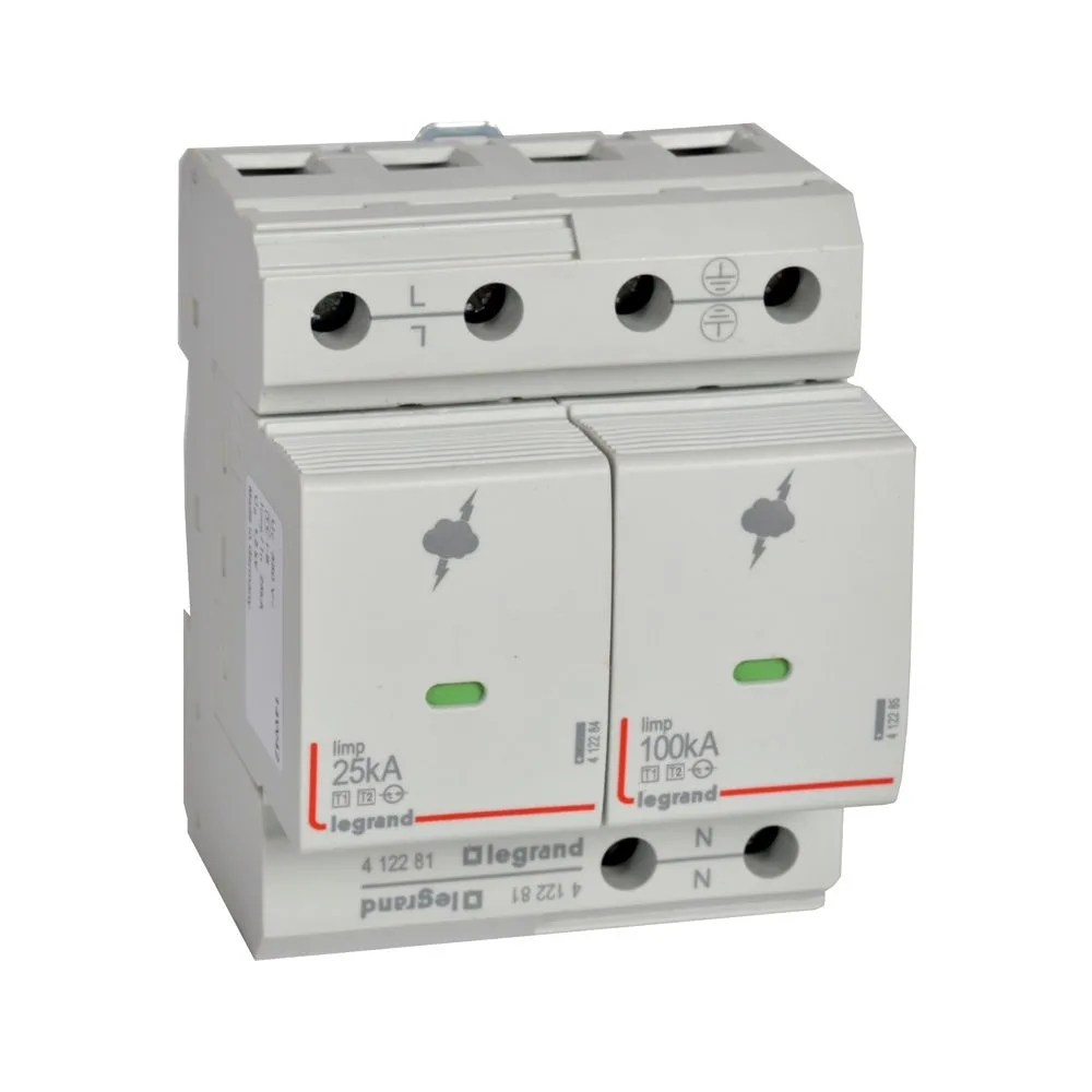 412281-LEGRAND-1000 Legrand 412281 Adp Yüksek Riks Seviyesi için Tip 1 B Tipi Up:1.5kv Imax:100ka 1 Kutuplu + Nötr