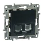 Legrand 767337 Salbei SERISI Antrasit Renk RJ11 Telefon + RJ45 CAT6 Utp Data Prizi