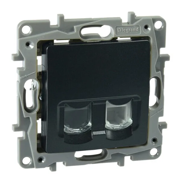 Legrand 767337 Salbei SERISI Antrasit Renk RJ11 Telefon + RJ45 CAT6 Utp Data Prizi
