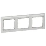 Legrand 770493 Valena Çerçeve Beyaz/Gümüş bantlı üçlü yatay