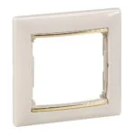 Legrand 774151 Valena Çerçeve Bej/Altın bantlı tekli yatay