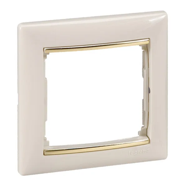 Legrand 774151 Valena Çerçeve Bej/Altın bantlı tekli yatay