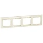 Legrand 774154 Valena Çerçeve Bej/Altın bantlı dörtlü yatay