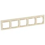 Legrand 774155 Valena Çerçeve Bej/Altın bantlı beşli yatay