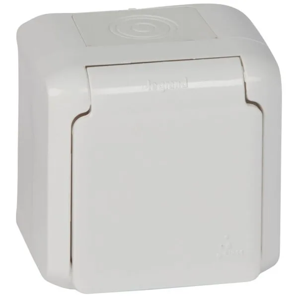 Legrand 782373 Forix IP44 serisi sıva üstü çocuk korumalı 16A beyaz tekli priz