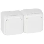 Legrand 782374 Forix IP44 serisi sıva üstü çocuk korumalı 16A beyaz ikili priz
