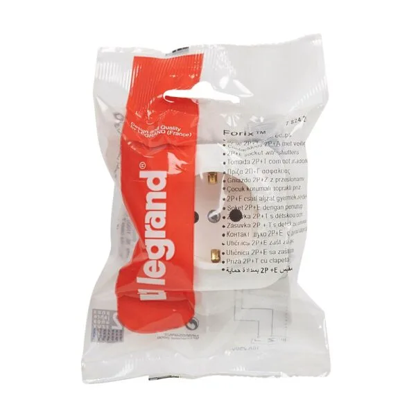 Legrand 782420 Forix IP21 serisi sıva üstü çocuk korumalı beyaz tekli priz