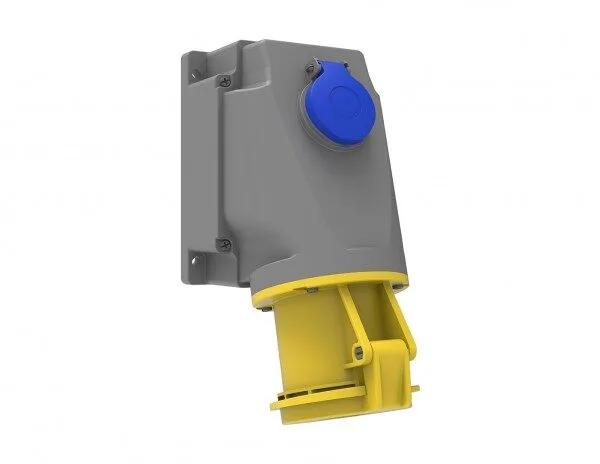 Bemis 3/63A. 90° Eğik P. Prizli Duvar Priz IP44 BC3-4303-2537