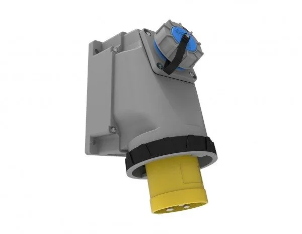 Bemis 3/63A. 90° Eğik 1/16A. Mak. Prizli Duvar Fiş IP67 BC3-4303-7238