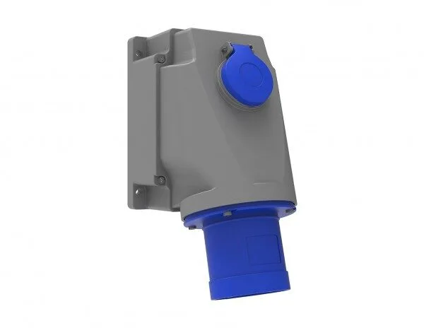 Bemis 3/63A. 90° Eğik P. Prizli Duvar Fiş IP44 BC3-4403-2238